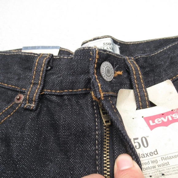Levis 550 Jeans Women 14 Dark Wash 27x27 Relaxed Regular Cobra Straight Bootcut - Picture 4 of 16